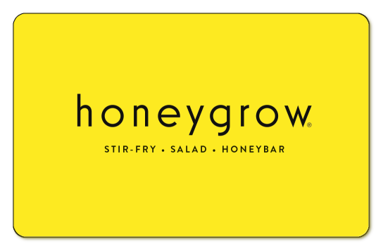 honeygrow logo over bright yellow background